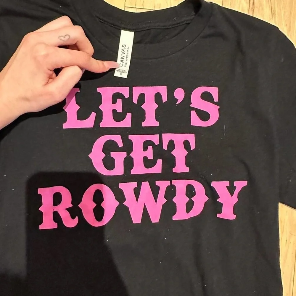 Bella Canvas Black Tee with Pink Graphic